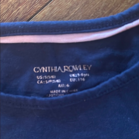 Cynthia Rowley Blue and Pink Unicorn Short Sleeve Tee - Picture 4 of 8